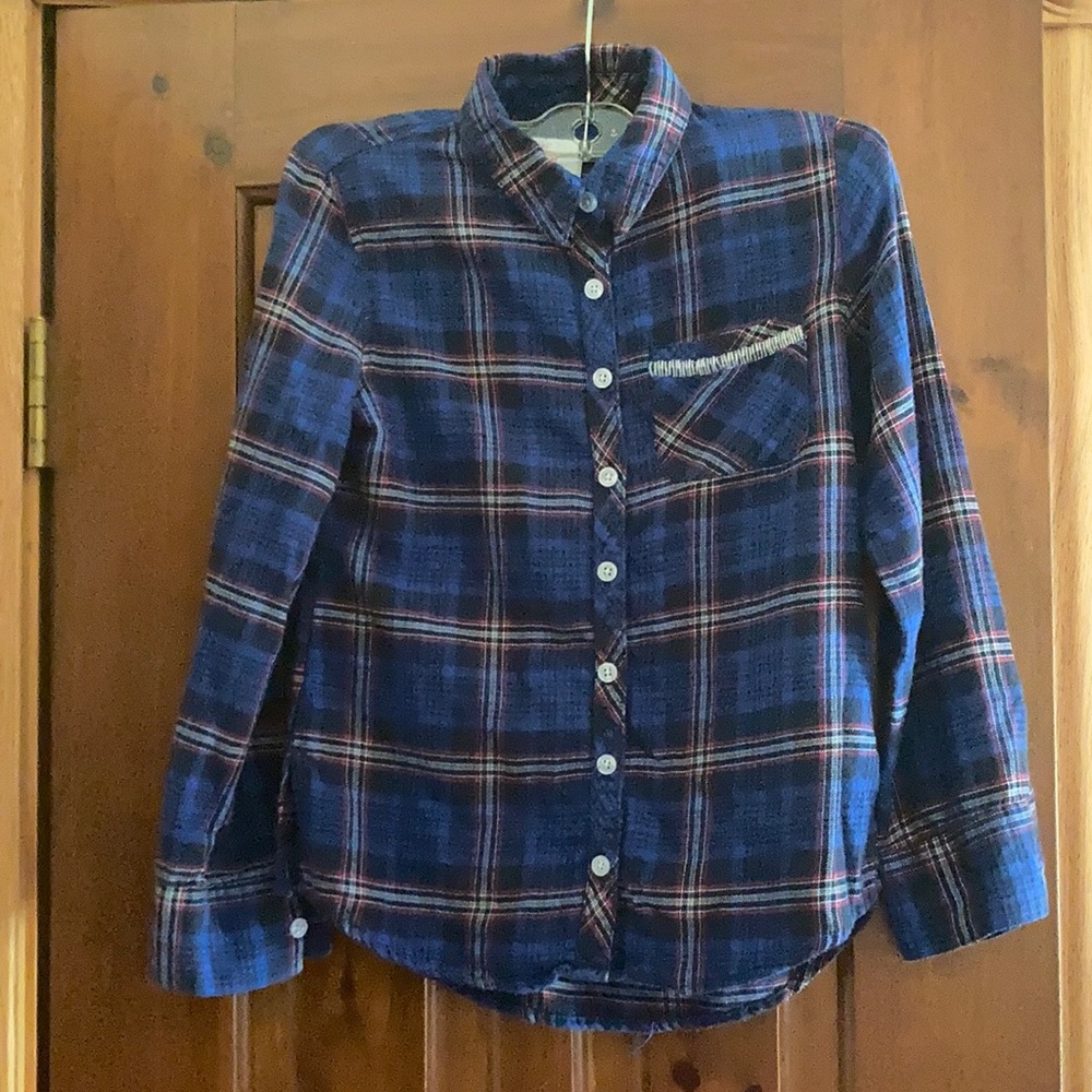 Justice Brand Girls Blue Stripe Shirt